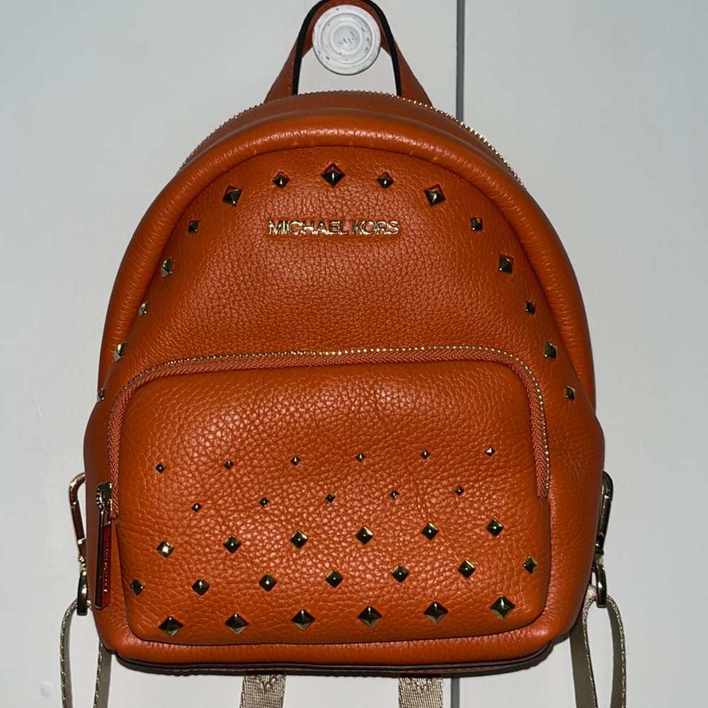 Studded Tangerine Michael Kors Mini Backpack BRAND NEW WITH TAGS NEVER USED